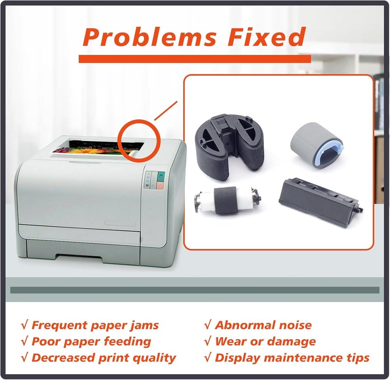 Mhrxusd Full Paper Pickup Roller Kit Compatible with HP Printer Models CP2025 CP1210 CP1215 CP1515 CP1525 CP1518 CM2320 M451DN M475 M476 - Image 4